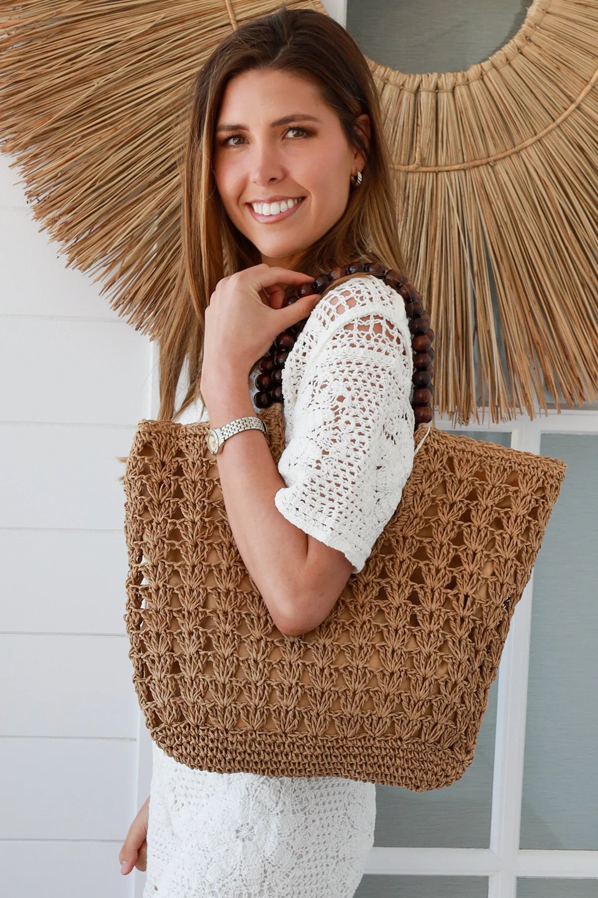 Paisley The Label - Stylish Straw Bag With Handle - DZ0588