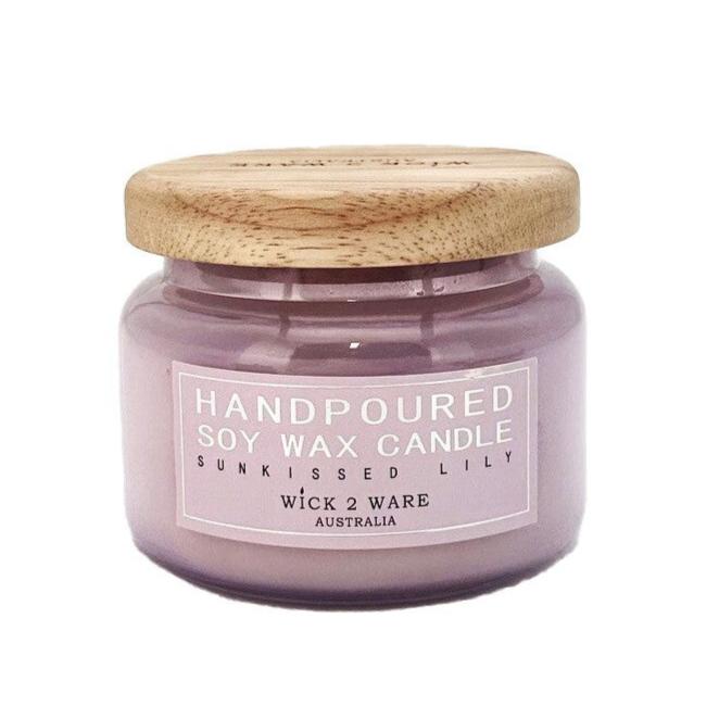 Wick 2 Ware Candle Jar Handpoured Soy Wax 260g - Sun Kissed Lily