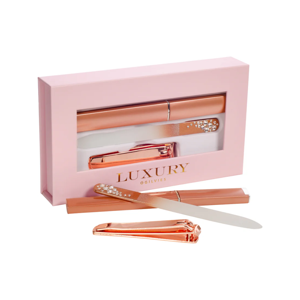 Luxury Nail File & Clipper Set - Rose Gold