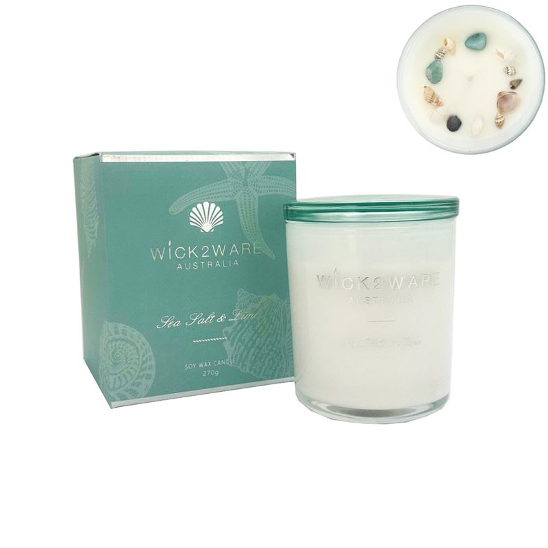 Wick2Ware Soy Candle 270g - Sea Salt & Lime