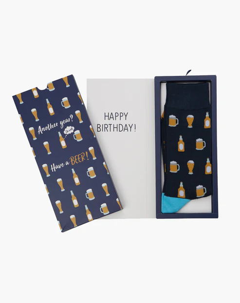 Bamboozld Men's Beer Bamboo Sock Card