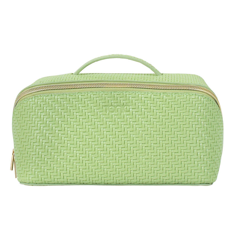 Tonic Herringbone Beauty Bag Large - Pistachio