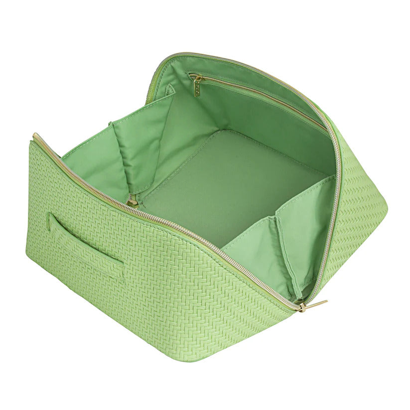 Tonic Herringbone Beauty Bag Large - Pistachio