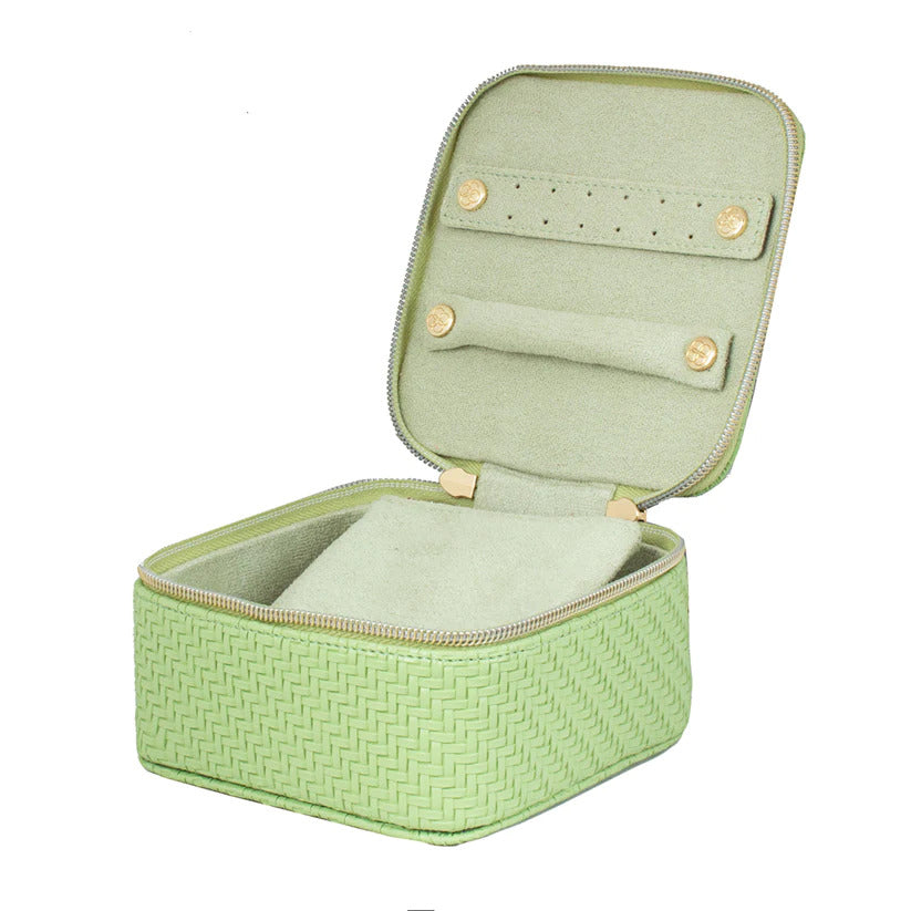 Tonic Herringbone Jewellery Cube - Pistachio