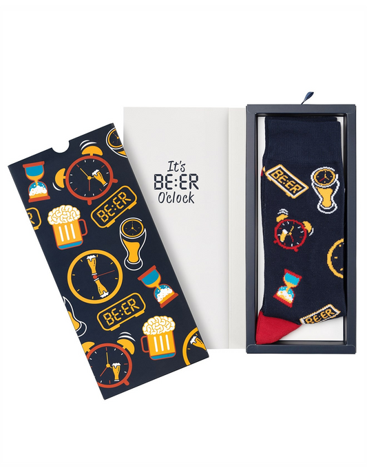 Bamboozld Men's Beer O'Clock Bamboo Sock Card