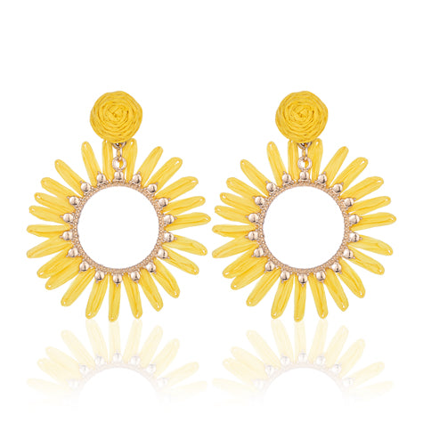 Ladies Fashion Earrings Sunshine Yellow - E011317