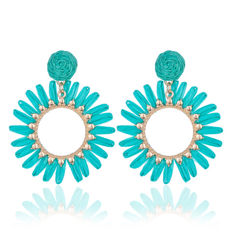 Ladies Fashion Earrings Vibrant Blue - E011319