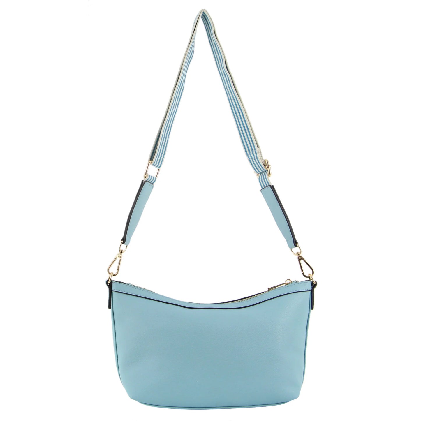 Milleni Ladies Fashion Cross-Body Bag With Webbing Strap - Blue