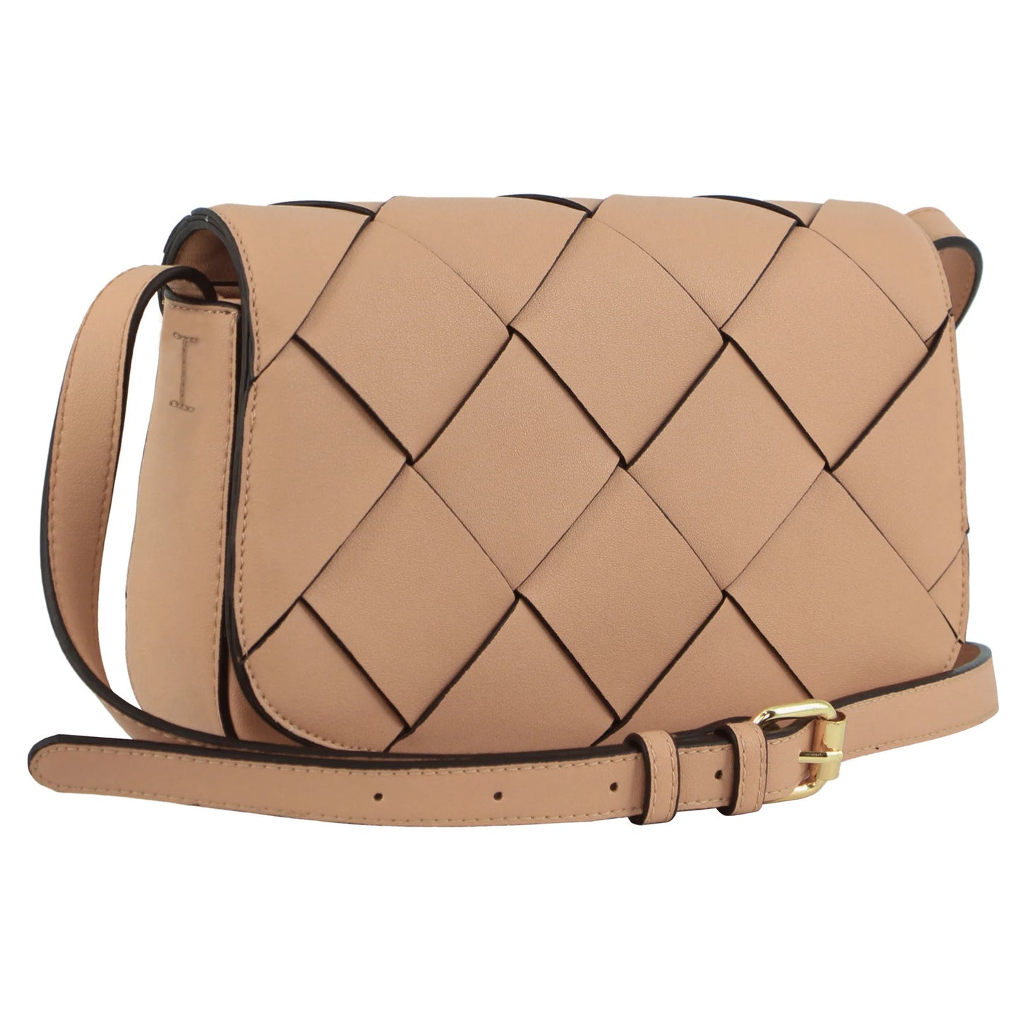 Milleni Ladies Woven Fashion Cross-Body Bag - Blush