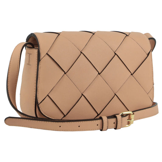 Milleni Ladies Woven Fashion Cross-Body Bag - Blush