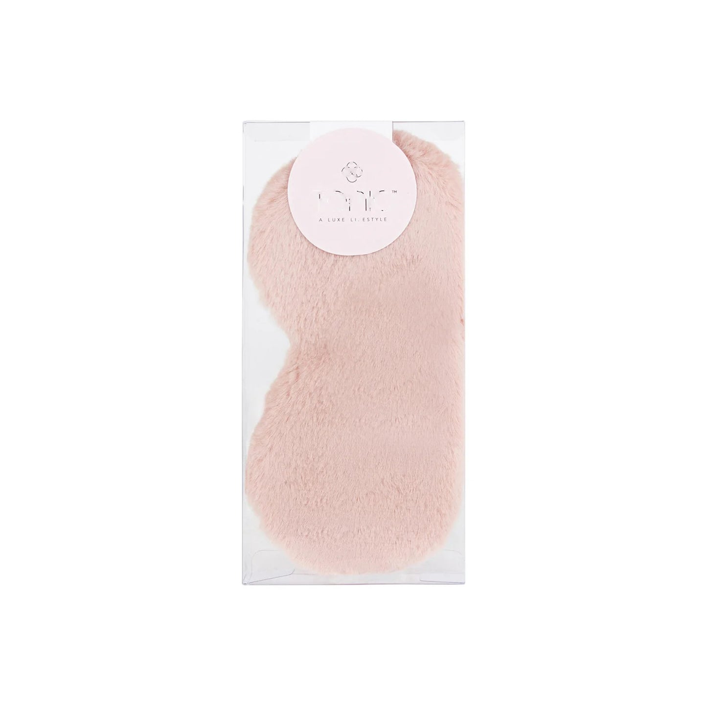 Tonic Deluxe Vegan Fur Eye Mask With Satin Back - Dusty Rose