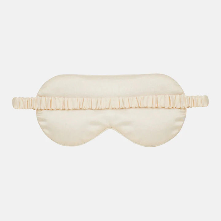 Tonic Deluxe Vegan Fur Eye Mask With Satin Back - Caramel Cream