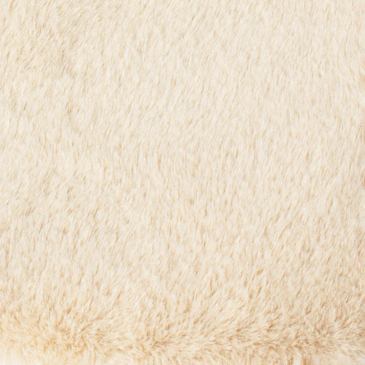 Tonic Deluxe Vegan Fur Eye Mask With Satin Back - Caramel Cream