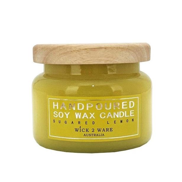 Wick 2 Ware Candle Jar Handpoured Soy Wax 260g - Sugared Lemon