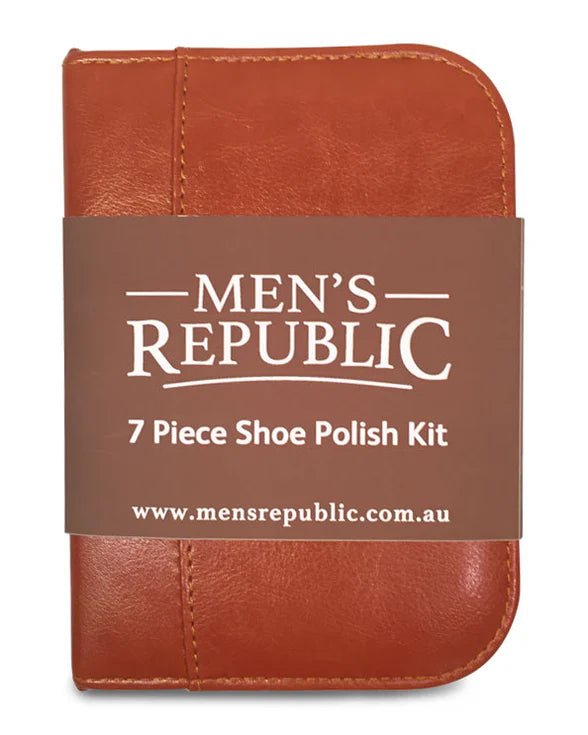 Men's Republic Shoe Shine Kit - 7 Pieces in Zipper Bag- MR2198