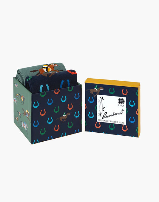 Bamboozld Men's Melbourne Cup Socks Gift Box – 2 Pack