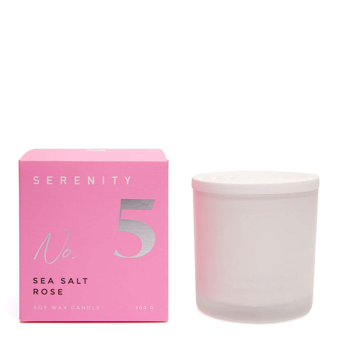 Numberted Core Scented Soy Candle 300g No.5 - Sea Salt & Rose