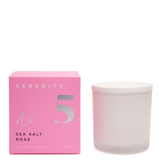 Numberted Core Scented Soy Candle 300g No.5 - Sea Salt & Rose