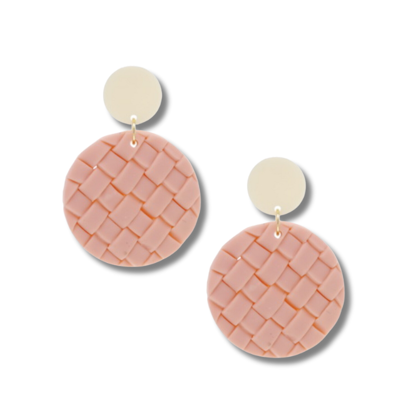 Polymer Clay Disc Weavd Earrings Fashion Earrings - MR4462PK