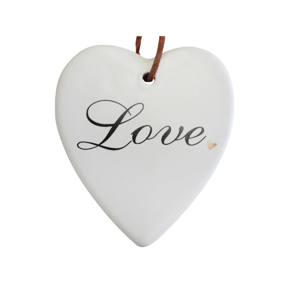 Ceramic Heart "LOVE" Hanging Gift - SG1853-6