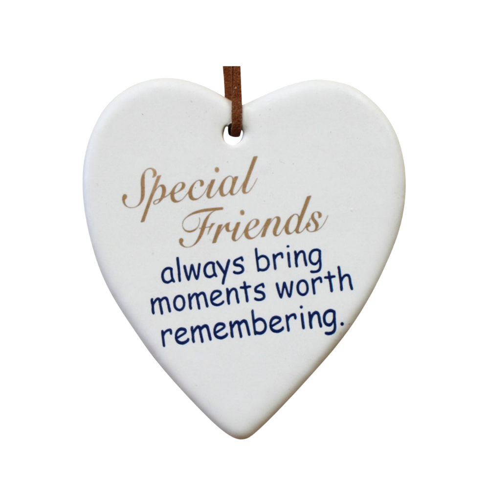 Ceramic Heart "SPECIAL FRIEND" Hanging Gift - SG1654-6