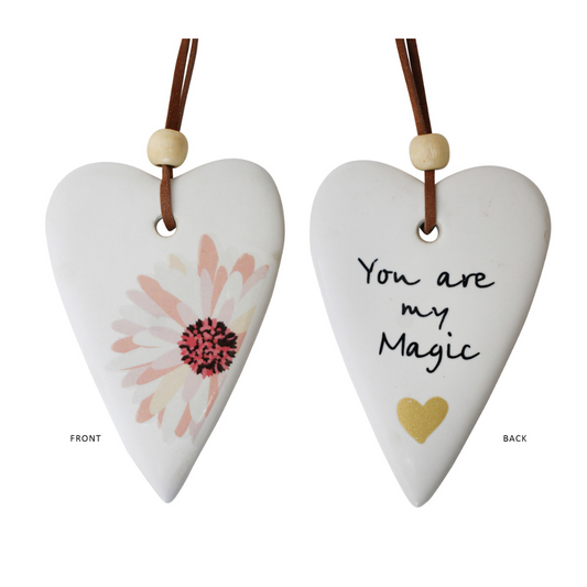 Ceramic Heart "YOU ARE MY MAGIC" Hanging Gift - SG3051-12