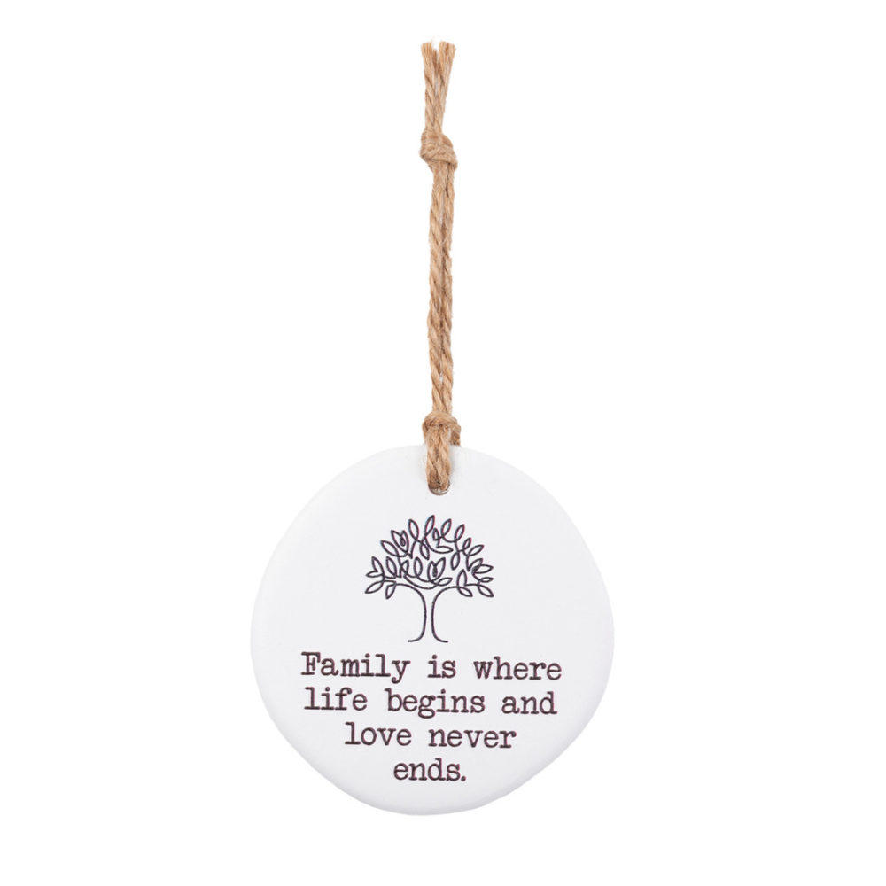 Tiny Treasures Embossed Ceramic Keepsake - Family