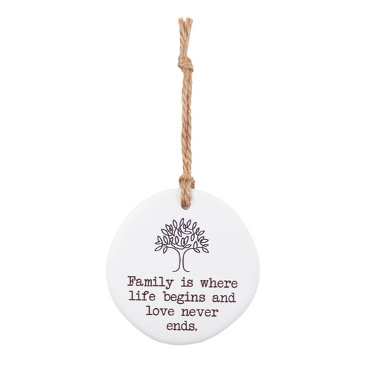 Tiny Treasures Embossed Ceramic Keepsake - Family