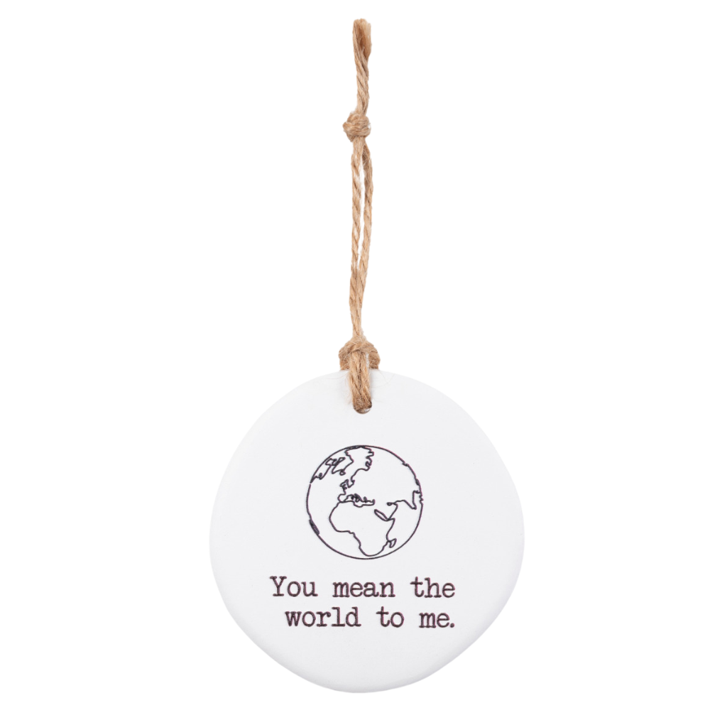 Tiny Treasures Embossed Ceramic Keepsake - World to Me