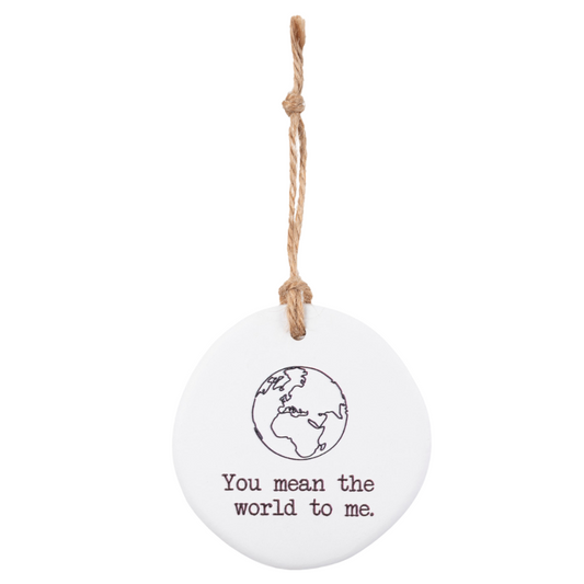 Tiny Treasures Embossed Ceramic Keepsake - World to Me