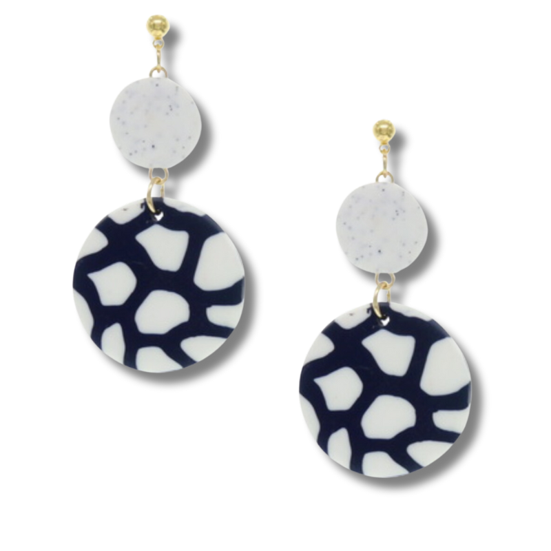 Polymer Clay Disc Drop Earrings Fashion Earrings - MR4151A