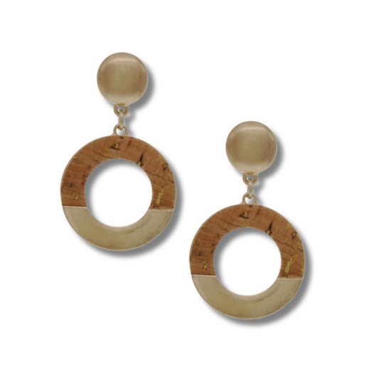 Contrast Cork Drop Earrings Fashion Earrings - MR3779WD