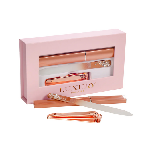 Luxury Nail File & Clipper Set - Rose Gold