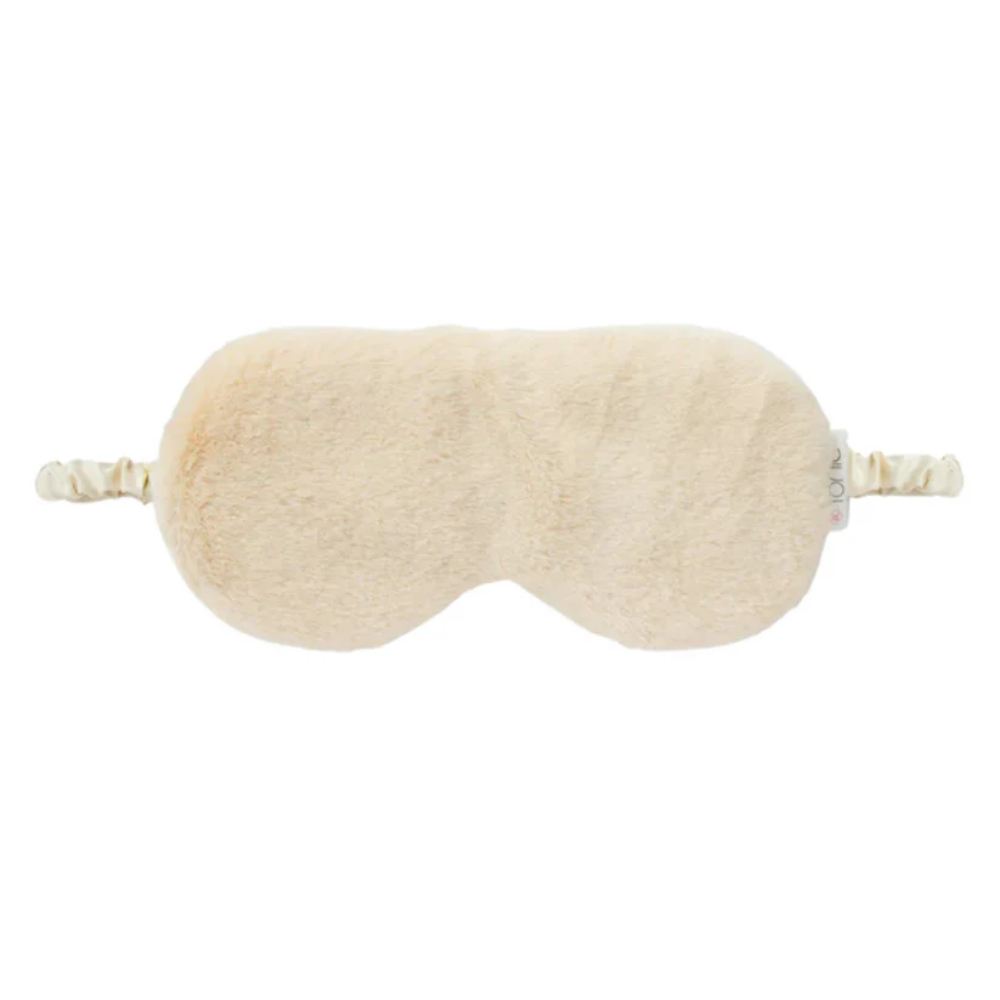 Tonic Deluxe Vegan Fur Eye Mask With Satin Back - Caramel Cream