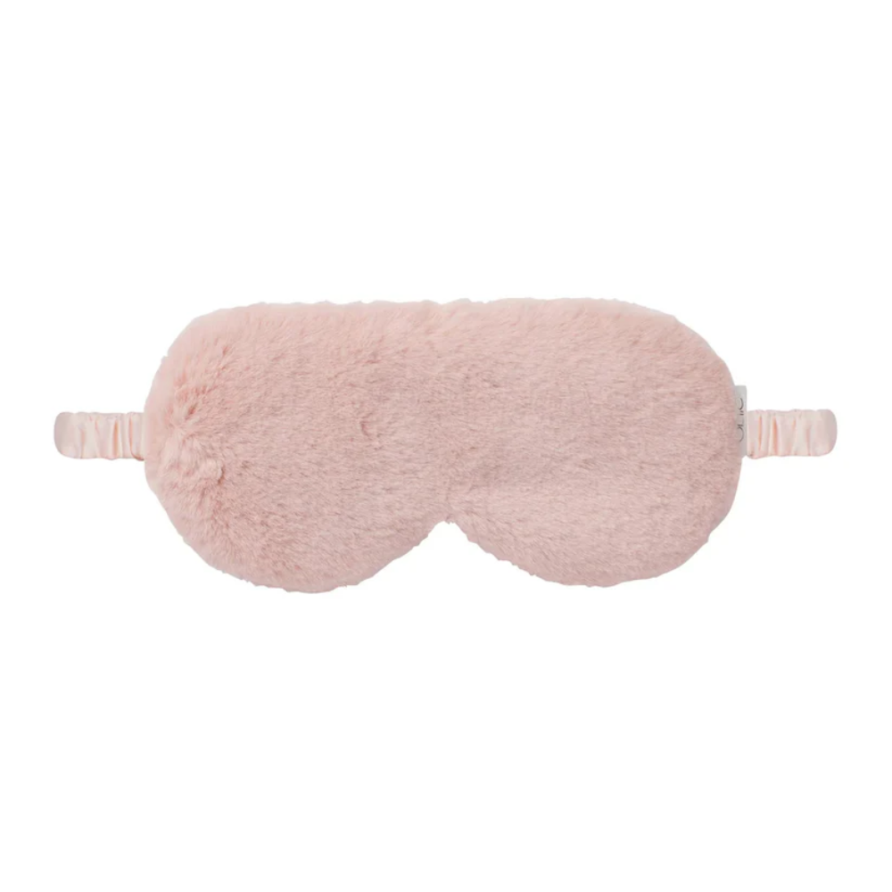 Tonic Deluxe Vegan Fur Eye Mask With Satin Back - Dusty Rose