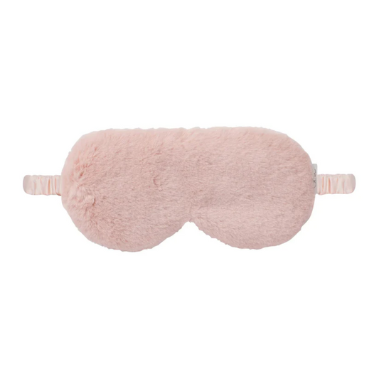 Tonic Deluxe Vegan Fur Eye Mask With Satin Back - Dusty Rose