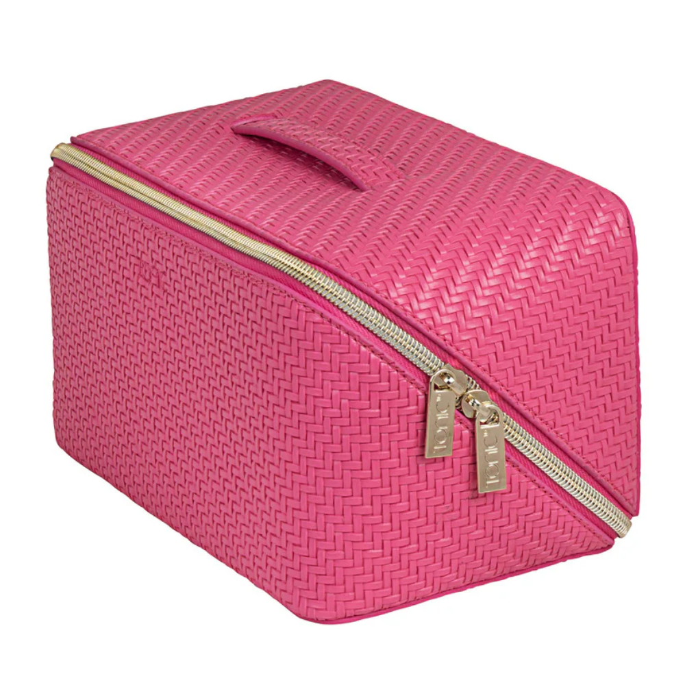 Tonic Herringbone Beauty Bag Large - Raspberry Pink