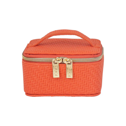 Tonic Herringbone Jewellery Cube - Tangerine