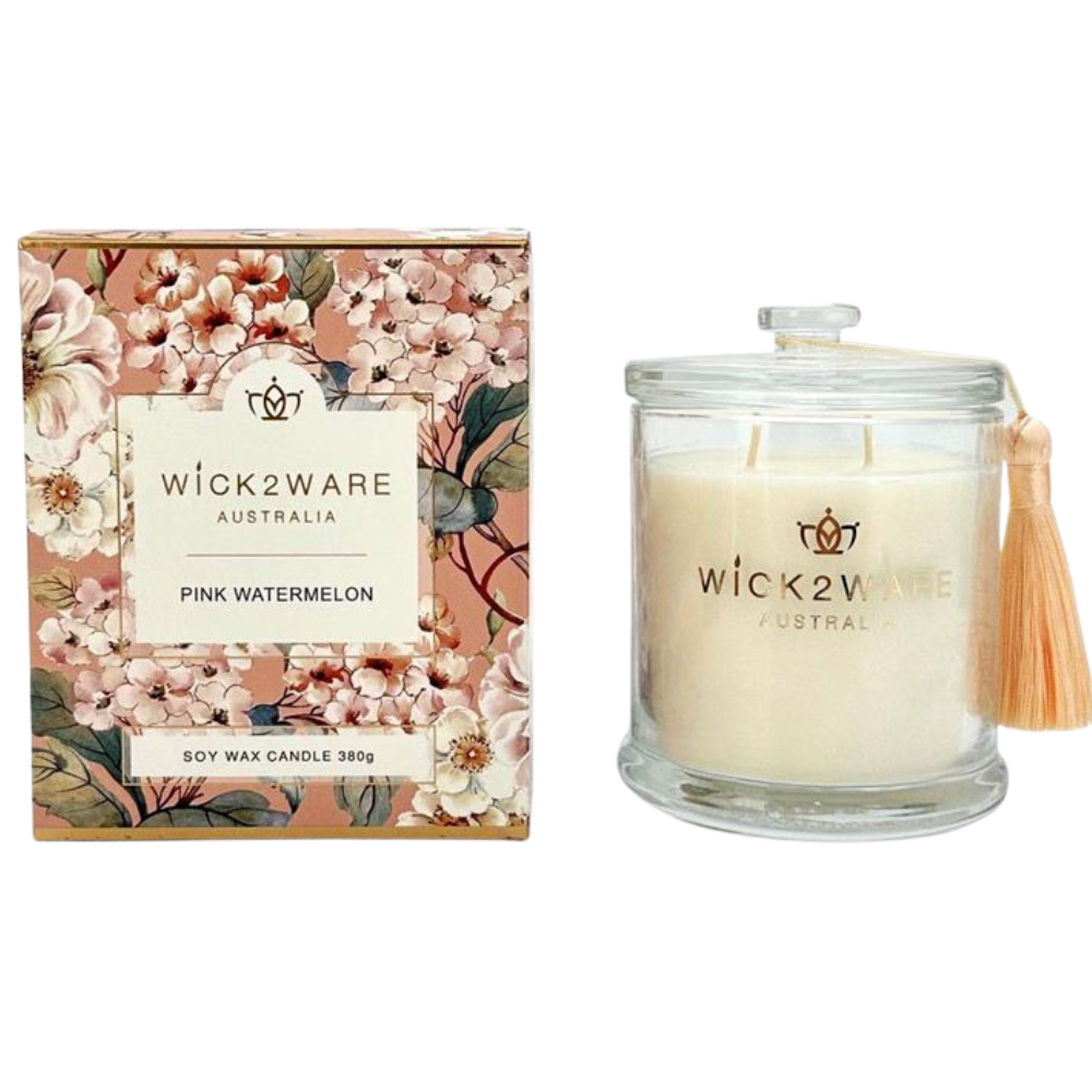 Wick 2 Ware Soy Candle Premium Quality 300g - Pink Watermelon