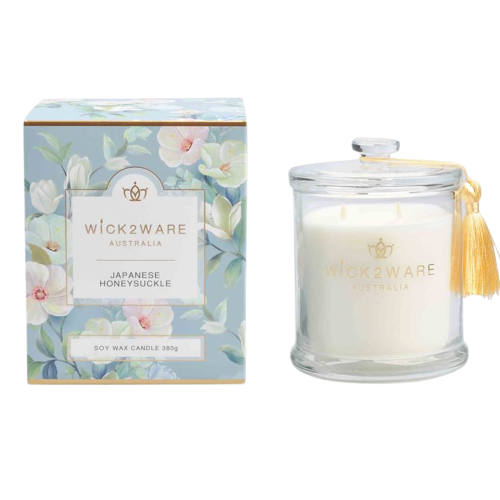 Wick 2 Ware Soy Candle Premium Quality 300g - Japanese Honeysuckle