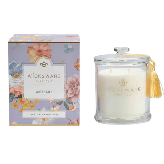 Wick 2 Ware Soy Candle Premium Quality 300g - Water Lily