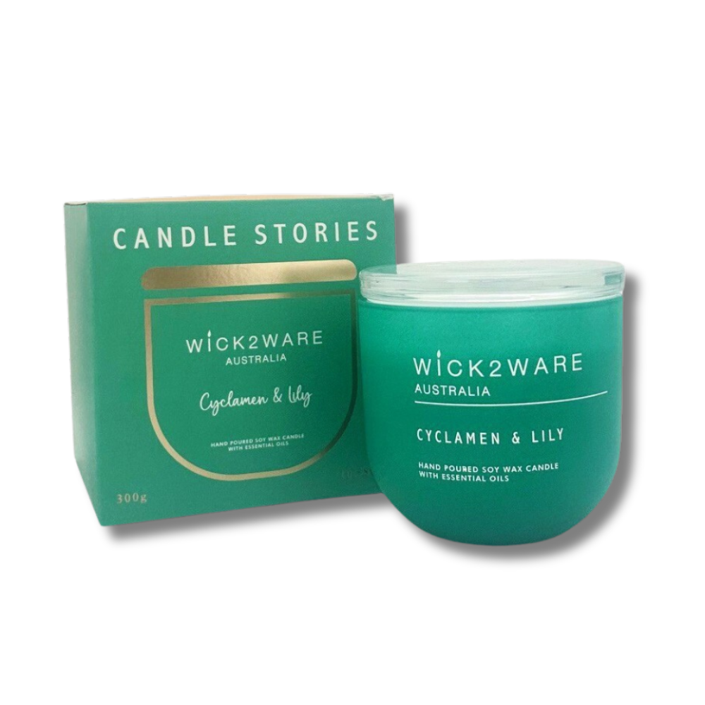 Wick 2 Ware Soy Candle Hand poured 300g - Cyclamen & Lily