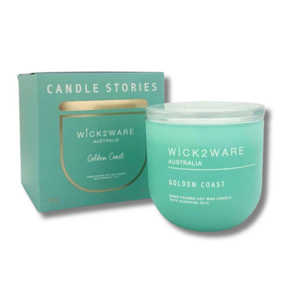 Wick 2 Ware Soy Candle Hand poured 300g - Golden Coast