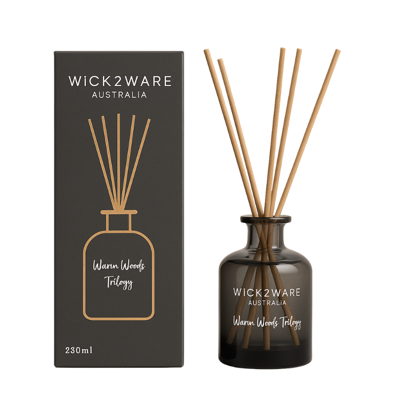 Wick2Ware Reed Fragrance Diffuser 230ml - Warm Woods Trilogy