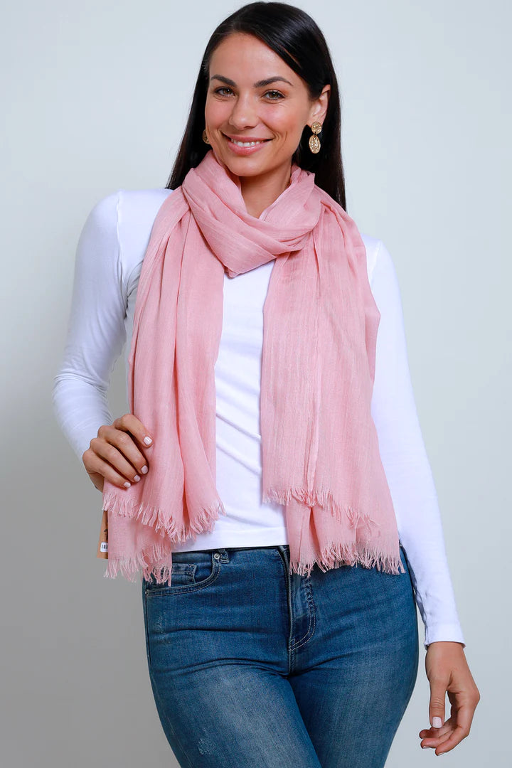 Scarf Lemon Tree Pink Lightweight - YH0124