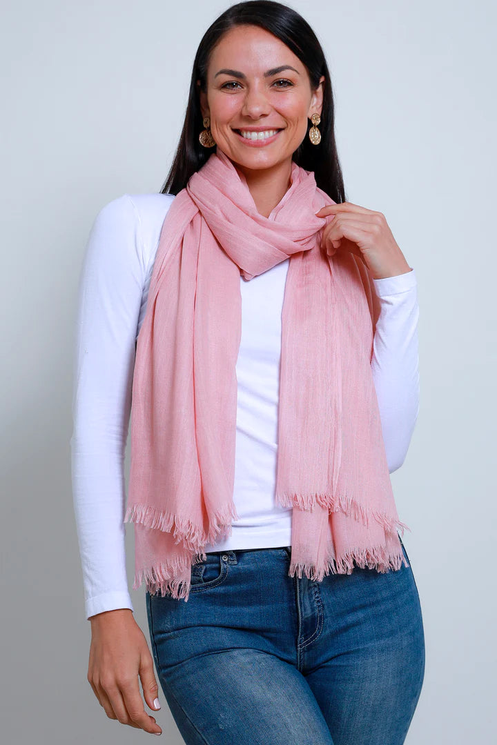 Scarf Lemon Tree Pink Lightweight - YH0124