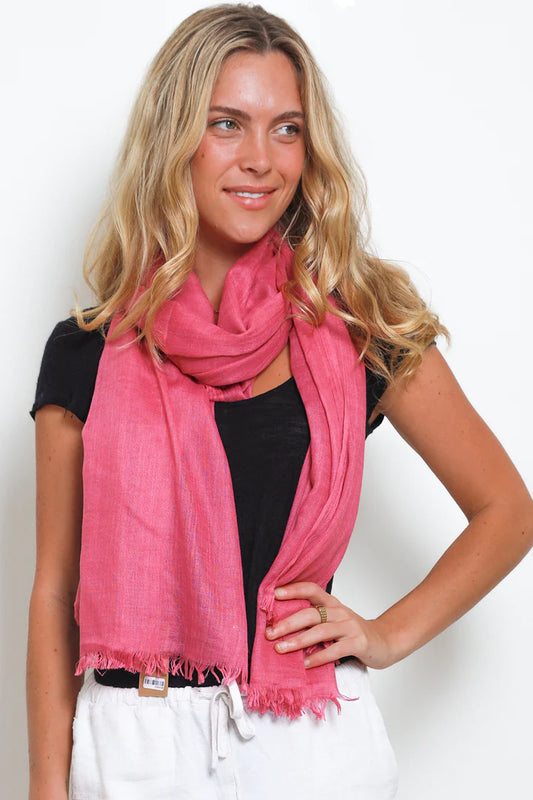 Scarf Lemon Tree Rose Pink Lightweight - YH0128