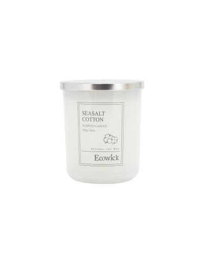 EcoWick Natural Soy Wax Candle Jar 450g - Seasalt Cotton