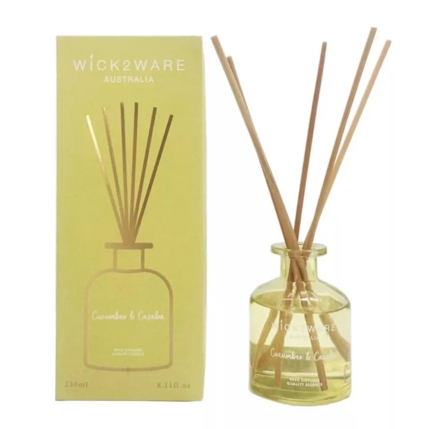 Wick2Ware Reed Fragrance Diffuser 230ml - Cucumber & Casaba