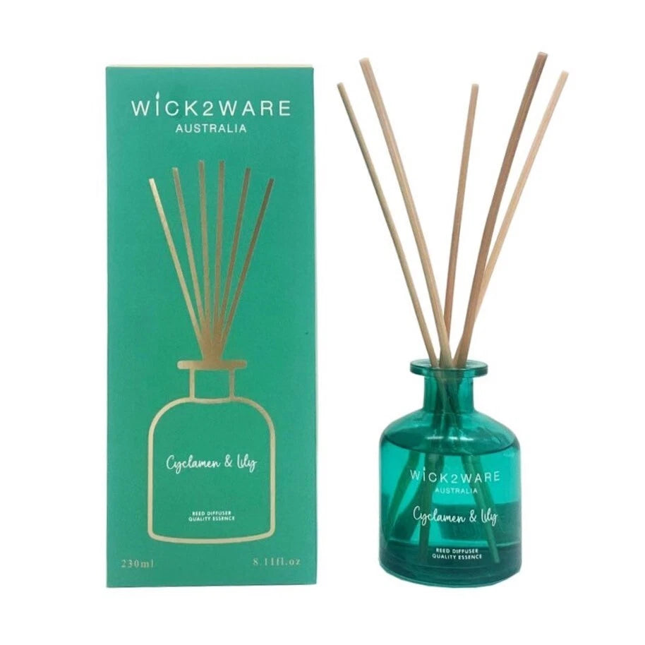Wick2Ware Reed Fragrance Diffuser 230ml - Cyclamen & Lily